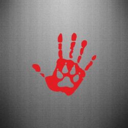 Наклейка Рука вовка - PrintSalon