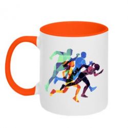 Чашка двухцветная 320ml Run - PrintSalon