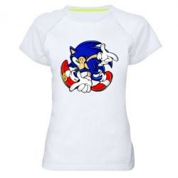Жіноча футболка для спорту Running sonic - PrintSalon