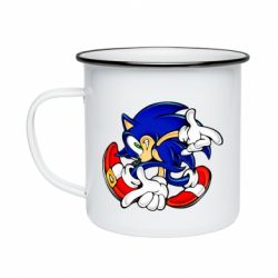 Кружка емальована Running sonic - PrintSalon