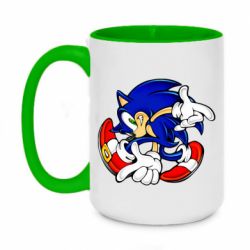 Чашка двокольорова велика Running sonic - PrintSalon