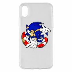 Чехол для iPhone X/Xs Running sonic
