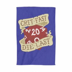 Полотенце с принтом Crit fast - die last - PrintSalon