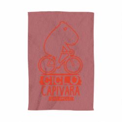 Полотенце с принтом Капибара на велосипеде - PrintSalon