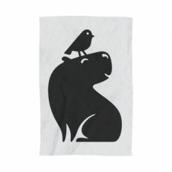 Рушник з принтом Копібара та Пташка - PrintSalon