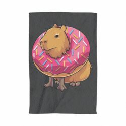 Полотенце с принтом Пончик с капибарой - PrintSalon