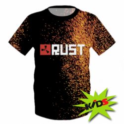 Детская 3D футболка Rust logo with background - PrintSalon
