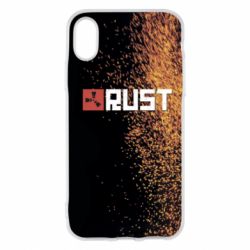 Чехол для iPhone X/Xs Rust logo with background - PrintSalon