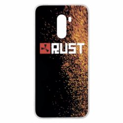 Чехол для Xiaomi Pocophone F1 Rust logo with background - PrintSalon