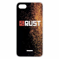 Чехол для Xiaomi Redmi 6A Rust logo with background - PrintSalon