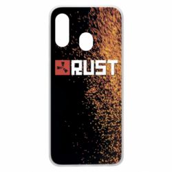 Чехол для Samsung A40 Rust logo with background - PrintSalon