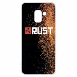 Чехол для Samsung A8 2018 Rust logo with background