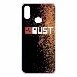 Чохол для Samsung A10s Rust logo with background