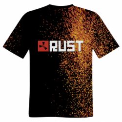 Мужская футболка 3D Rust logo with background - PrintSalon