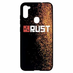 Чехол для Samsung A11/M11 Rust logo with background - PrintSalon