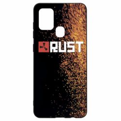 Чехол для Samsung A21s Rust logo with background - PrintSalon