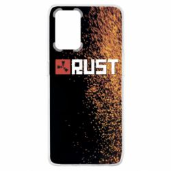Чехол для Oppo A74 4G Rust logo with background - PrintSalon