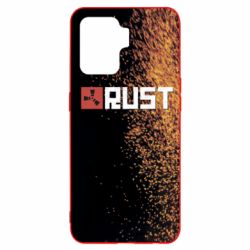 Чехол для Oppo Reno 5 Lite Rust logo with background - PrintSalon