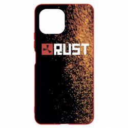 Чехол для Xiaomi Mi11 Lite Rust logo with background - PrintSalon