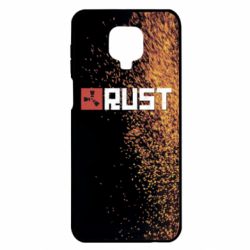Чехол для Xiaomi Redmi Note 9S/9Pro/9Pro Max Rust logo with background - PrintSalon
