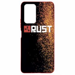 Чехол для Xiaomi Redmi Note 10 Pro Rust logo with background - PrintSalon