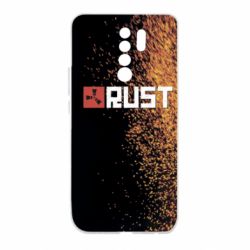 Чехол для Xiaomi Redmi 9 Rust logo with background - PrintSalon