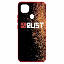 Чехол для Xiaomi Redmi 9c Rust logo with background - PrintSalon