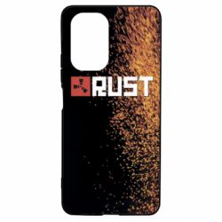 Чехол для Xiaomi Poco F3/K40 Rust logo with background - PrintSalon
