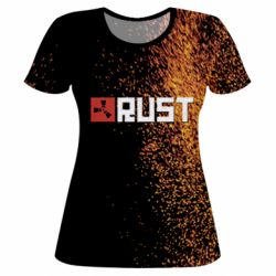 Женская футболка 3D Rust logo with background - PrintSalon