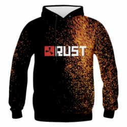 Мужское 3D худи Rust logo with background - PrintSalon