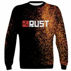Женское 3D худи Rust logo with background - PrintSalon