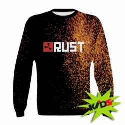 Детский 3D свитшот Rust logo with background - PrintSalon