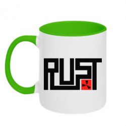 Чашка двухцветная 320ml Rust Logo - PrintSalon