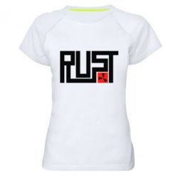 Женская футболка для спорта Rust Logo - PrintSalon