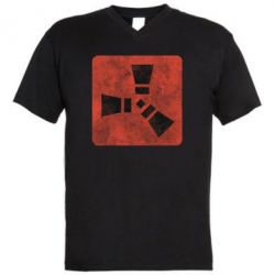 Чоловіча футболка з V-подібним вирізом Rust Logotype - PrintSalon