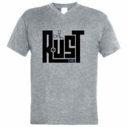Чоловіча футболка з V-подібним вирізом Rust со-PrintSalon Чоловіча футболка з V-подібним вирізом Rust со
