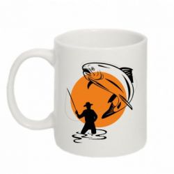 Чашка 320ml Рыбак на фоне солнца