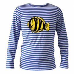 Тельняшка с длинным рукавом рыбка - PrintSalon