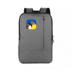 Рюкзак для ноутбука Патрон на фоне флага