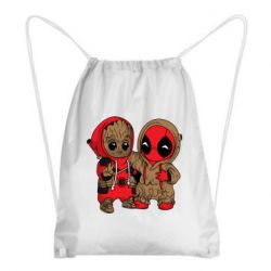 Рюкзак-мешок Baby Groot And Deadpool - PrintSalon