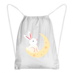 Рюкзак-мешок Cute rabbit on the moon - PrintSalon
