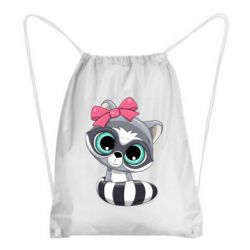 Рюкзак-мешок Cute raccoon - PrintSalon