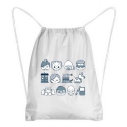 Рюкзак-мешок Doctor who icons - PrintSalon