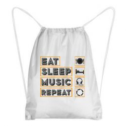 Рюкзак-мешок Eat sleep dj repeat. - PrintSalon