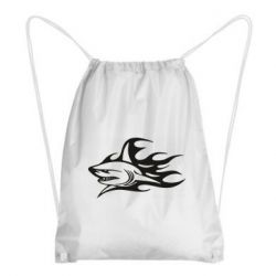 Рюкзак-мешок Flaming shark - PrintSalon