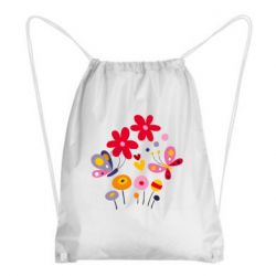 Рюкзак-мешок Flowers and Butterflies - PrintSalon