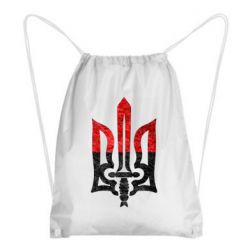 Рюкзак-мешок Герб Украины красно-черный - PrintSalon