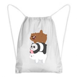 Рюкзак-мешок Гризли Панда и Белый - PrintSalon