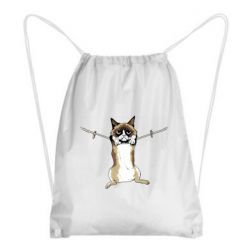 Рюкзак-мешок Grumpy Cat On The Rope - PrintSalon