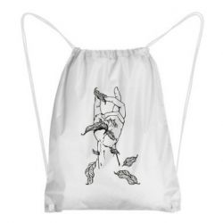 Рюкзак-мешок Hand with leafs - PrintSalon